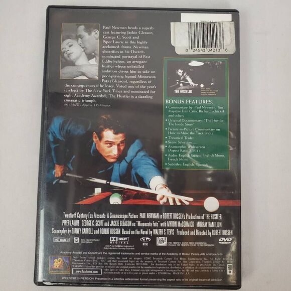 The Hustler (1961 Film) Drama/Sport [DVD] - Picture 5 of 5